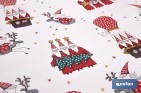 Rollo de hule para mesa con estampado navideño | Diseño de renos - Cofan