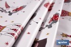 Rollo de hule para mesa con estampado navideño | Diseño de renos - Cofan