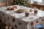 Rollo de hule para mesa con estampado navideño | Diseño de renos - Cofan