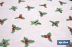 Rollo de hule para mesa con estampado navideño | Diseño de acebo - Cofan