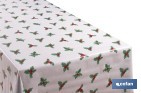 Rollo de hule para mesa con estampado navideño | Diseño de acebo - Cofan