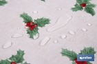 Rollo de hule para mesa con estampado navideño | Diseño de acebo - Cofan