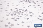Rollo de hule para mesa con estampado navideño | Diseño de Estrellas Plateadas - Cofan