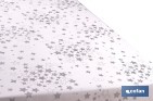 Rollo de hule para mesa con estampado navideño | Diseño de Estrellas Plateadas - Cofan