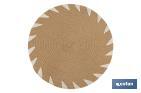BAJOPLATOS REDONDOS CON DETALLES DECORATIVOS | PACKS DE 6 SALVAMANTELES INDIVIDUALES | DIÁMETRO: 38 CM | COLOR: BEIGE Y BLANCO