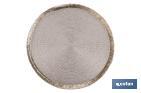 Decorative fringed round placemats | Available in gold and silver | Packs of 6 table mats | Diameter: 38 cm - Cofan