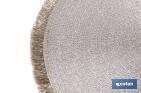 Decorative fringed round placemats | Available in gold and silver | Packs of 6 table mats | Diameter: 38 cm - Cofan