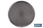 Decorative fringed round placemats | Available in gold and silver | Packs of 6 table mats | Diameter: 38 cm - Cofan