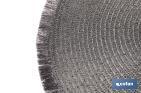 Decorative fringed round placemats | Available in gold and silver | Packs of 6 table mats | Diameter: 38 cm - Cofan