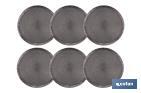 Decorative fringed round placemats | Available in gold and silver | Packs of 6 table mats | Diameter: 38 cm - Cofan