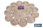 Bajoplatos con formas circulares | Packs de 6 salvamanteles individuales | Material: fibra natural | Diámetro: 35 cm | Decoración única y protección para la mesa - Cofan