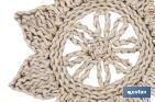 Bajoplatos en forma de estrella | Packs de 6 unidades de salvamanteles individuales | Material: fibra natural | Diámetro: 30 cm | Decoración única y protección para la mesa - Cofan
