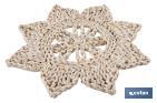Bajoplatos en forma de estrella | Packs de 6 unidades de salvamanteles individuales | Material: fibra natural | Diámetro: 30 cm | Decoración única y protección para la mesa - Cofan