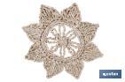 Bajoplatos en forma de estrella | Packs de 6 unidades de salvamanteles individuales | Material: fibra natural | Diámetro: 30 cm | Decoración única y protección para la mesa - Cofan