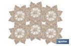 Bajoplatos en forma de estrella | Packs de 6 unidades de salvamanteles individuales | Material: fibra natural | Diámetro: 30 cm | Decoración única y protección para la mesa - Cofan