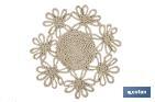 BAJOPLATOS CON BORDE FLORAL | PACKS DE 6 UNIDADES DE SALVAMANTELES INDIVIDUALES | MATERIAL: FIBRA NATURAL | DIÁMETRO: 35 CM | DECORACIÓN ÚNICA Y PROTECCIÓN PARA LA MESA