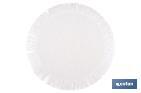 Decorative fringed round placemats | Available in different colours | Table mats | Pack of 6 | Diameter: 38 cm - Cofan