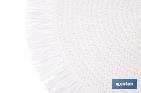 Decorative fringed round placemats | Available in different colours | Table mats | Pack of 6 | Diameter: 38 cm - Cofan