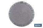 Decorative fringed round placemats | Available in different colours | Table mats | Pack of 6 | Diameter: 38 cm - Cofan
