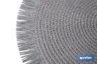 Decorative fringed round placemats | Available in different colours | Table mats | Pack of 6 | Diameter: 38 cm - Cofan
