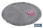 Decorative fringed round placemats | Available in different colours | Table mats | Pack of 6 | Diameter: 38 cm - Cofan