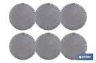 Decorative fringed round placemats | Available in different colours | Table mats | Pack of 6 | Diameter: 38 cm - Cofan