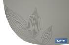 Sous-plat triangulaire | Design avec des motifs imprimés de feuilles | Packs de 6 sets de table individuels | Couleur : vert | Matériau : PVC | Dimensions : 45 x 36 cm - Cofan