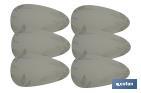 Sous-plat triangulaire | Design avec des motifs imprimés de feuilles | Packs de 6 sets de table individuels | Couleur : vert | Matériau : PVC | Dimensions : 45 x 36 cm - Cofan