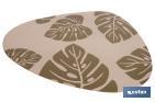 Sous-plat triangulaire avec des motifs de feuilles | Pack de 6 sets de table individuels | Couleur : marron | Matériau : PVC | Dimensions : 45 x 36 cm - Cofan