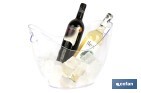 CUBITERA TRANSPARENTE PARA MANTENER FRÍA LA BEBIDA | CAPACIDAD: 8 LITROS | PARA FIESTAS, EVENTOS Y RESTAURACIÓN
