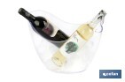 Cubitera transparente para mantener fría la bebida | Capacidad: 8 litros | Para fiestas, eventos y restauración - Cofan