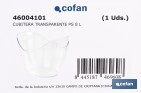 Cubitera transparente para mantener fría la bebida | Capacidad: 8 litros | Para fiestas, eventos y restauración - Cofan