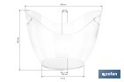 Cubitera transparente para mantener fría la bebida | Capacidad: 8 litros | Para fiestas, eventos y restauración - Cofan