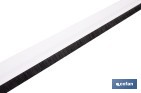 Burlete adhesivo de aluminio con cepillo | Longitud de 92 cm | Disponible en diferentes acabados - Cofan