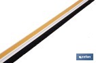 Burlete adhesivo de aluminio con cepillo | Longitud de 92 cm | Disponible en diferentes acabados - Cofan