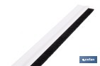 Burlete adhesivo de aluminio con cepillo | Longitud de 92 cm | Disponible en diferentes acabados - Cofan