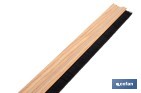 Burlete adhesivo de aluminio con cepillo | Longitud de 92 cm | Disponible en diferentes acabados - Cofan