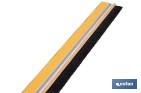 Burlete adhesivo de aluminio con cepillo | Longitud de 92 cm | Disponible en diferentes acabados - Cofan