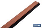 Burlete adhesivo de aluminio con cepillo | Longitud de 92 cm | Disponible en diferentes acabados - Cofan