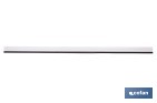 BURLETE ADHESIVO DE ALUMINIO CON LABIO DE GOMA | LONGITUD DE 105 CM | DISPONIBLE EN DIFERENTES ACABADOS