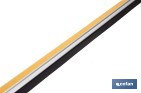 Burlete adhesivo de aluminio con labio de goma | Longitud de 105 cm | Disponible en diferentes acabados - Cofan