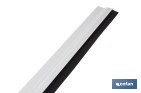 Burlete adhesivo de aluminio con labio de goma | Longitud de 105 cm | Disponible en diferentes acabados - Cofan