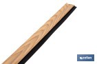 Burlete adhesivo de aluminio con labio de goma | Longitud de 105 cm | Disponible en diferentes acabados - Cofan