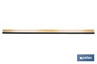 Burlete adhesivo de aluminio con labio de goma | Longitud de 105 cm | Disponible en diferentes acabados - Cofan