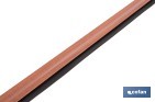 Burlete adhesivo de aluminio con labio de goma | Longitud de 105 cm | Disponible en diferentes acabados - Cofan