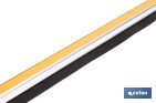 Burlete adhesivo de aluminio con labio de goma | Longitud de 105 cm | Disponible en diferentes acabados - Cofan