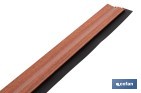 Burlete adhesivo de aluminio con labio de goma | Longitud de 105 cm | Disponible en diferentes acabados - Cofan