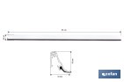 Burlete basculante de aluminio con labio de caucho | Longitud de 93 cm | Disponible en diferentes acabados - Cofan