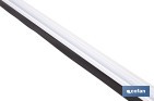 Burlete basculante de aluminio con labio de caucho | Longitud de 93 cm | Disponible en diferentes acabados - Cofan