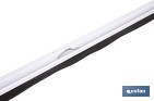 Burlete basculante de aluminio con labio de caucho | Longitud de 93 cm | Disponible en diferentes acabados - Cofan